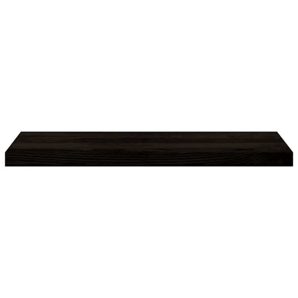Trappstegsmattor 12 pcs brunsvart 80x25x2 cm massiv ek