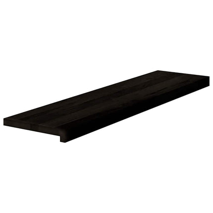 Trappstegsmattor 12 pcs brunsvart 100x25x2 cm massiv ek