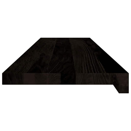 Trappstegsmattor 12 pcs brunsvart 100x25x2 cm massiv ek