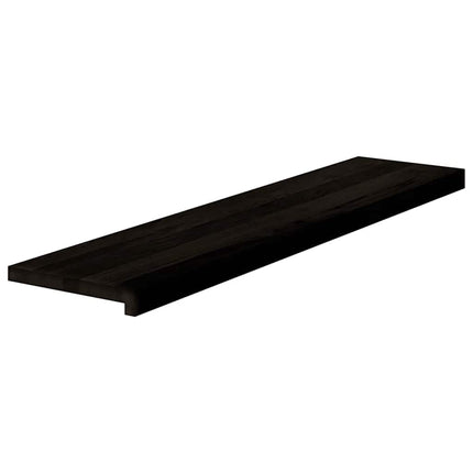 Trappstegsmattor 12 pcs brunsvart 110x25x2 cm massiv ek