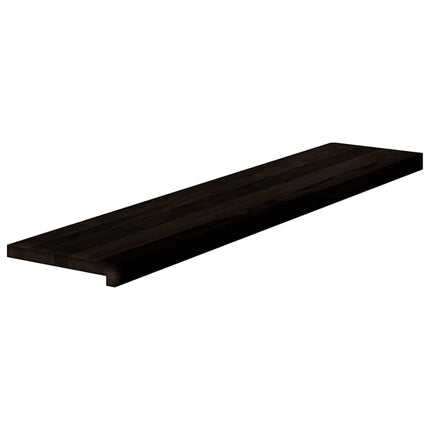 Trappstegsmattor 12 pcs brunsvart 120x25x2 cm massiv ek