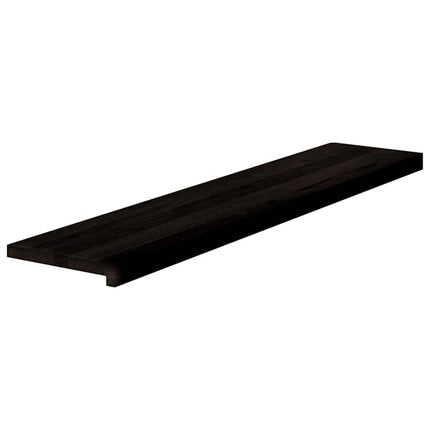 Trappstegsmattor 12 pcs brunsvart 120x30x2 cm massiv ek