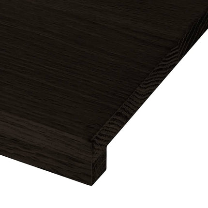 Trappstegsmattor 16 pcs brunsvart 100x25x2 cm massiv ek