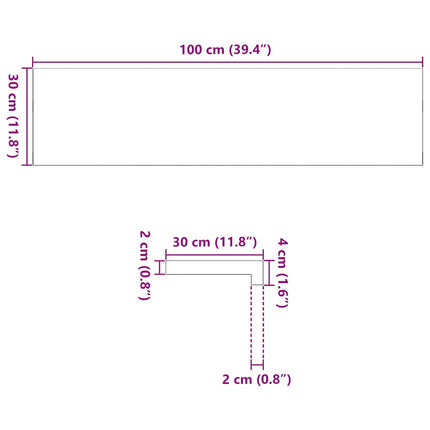 Trappstegsmattor 16 pcs brunsvart 100x30x2 cm massiv ek