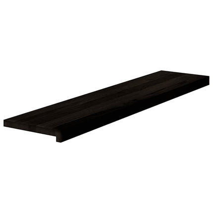 Trappstegsmattor 16 pcs brunsvart 110x30x2 cm massiv ek
