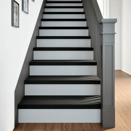 Trappstegsmattor 20 pcs brunsvart 70x25x2 cm massiv ek