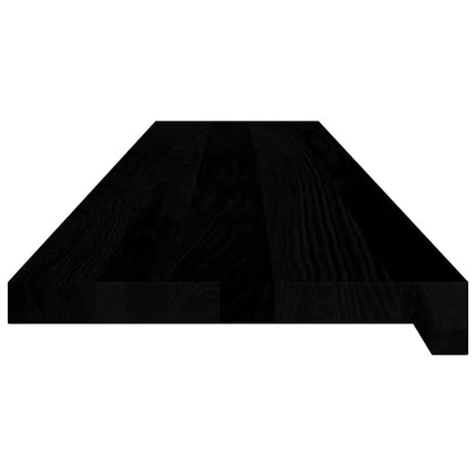 Trappstegsmattor 20 pcs brunsvart 120x25x2 cm massiv ek