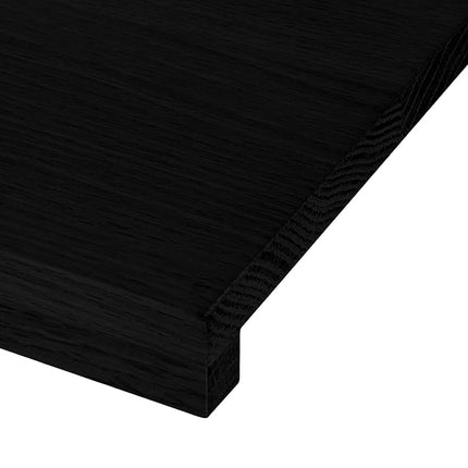 Trappstegsmattor 20 pcs brunsvart 120x25x2 cm massiv ek