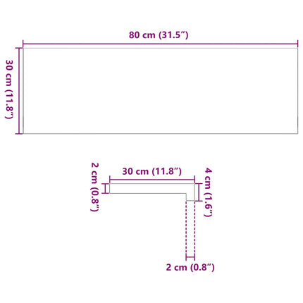 Trappstegsmattor 20 pcs brunsvart 80x30x2 cm massiv ek