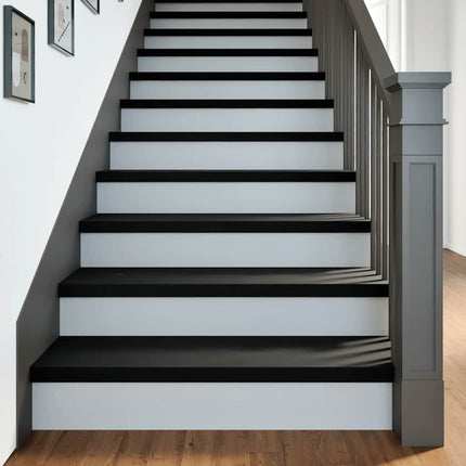 Trappstegsmattor 20 pcs brunsvart 90x30x2 cm massiv ek