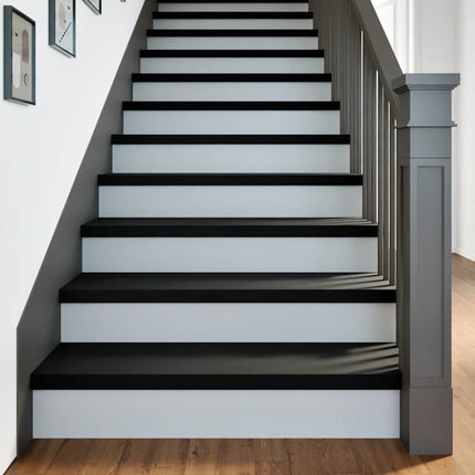 Trappstegsmattor 20 pcs brunsvart 100x30x2 cm massiv ek