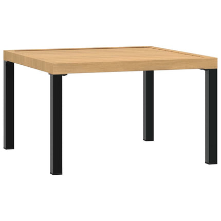 Trädgårdssoffa med dynor 4 delar svart aluminium