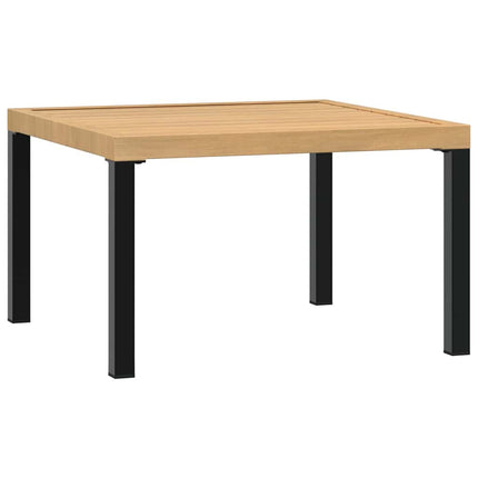 Trädgårdssoffa med dynor 3 delar svart aluminium