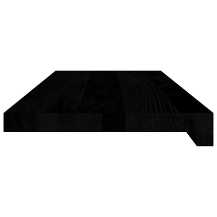 Trappstegsmattor 2 pcs brunsvart 70x25x2 cm massiv ek