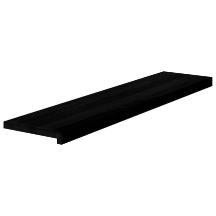 Trappstegsmattor 2 pcs brunsvart 110x25x2 cm massiv ek