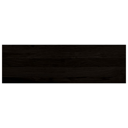 Trappstegsmattor 2 pcs brunsvart 80x30x2 cm massiv ek