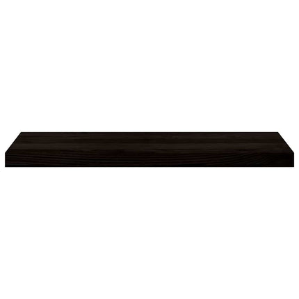 Trappstegsmattor 2 pcs brunsvart 80x30x2 cm massiv ek