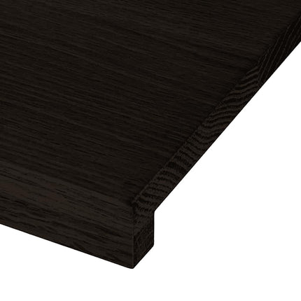 Trappstegsmattor 2 pcs brunsvart 80x30x2 cm massiv ek