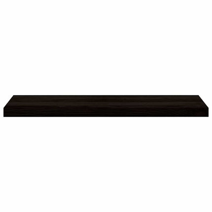 Trappstegsmattor 2 pcs brunsvart 90x30x2 cm massiv ek