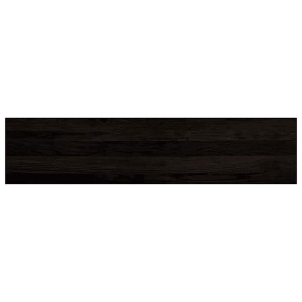 Trappstegsmattor 2 pcs brunsvart 110x30x2 cm massiv ek