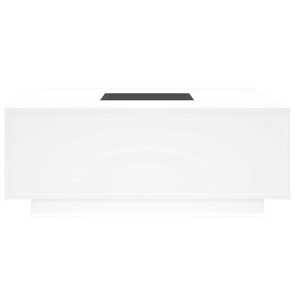 Soffbord med Infinity LEDs vit 100x100x40 cm