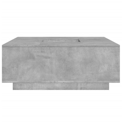 Soffbord betonggrå 100x100x40 cm konstruerat trä