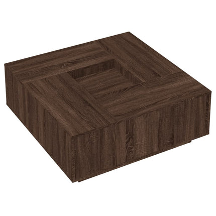 Soffbord brun ek 100x100x40 cm konstruerat trä
