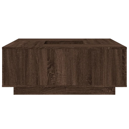 Soffbord brun ek 100x100x40 cm konstruerat trä