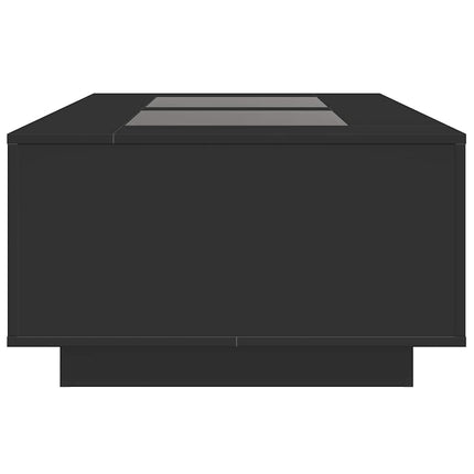 Soffbord med Infinity LEDs svart 116x69x40 cm