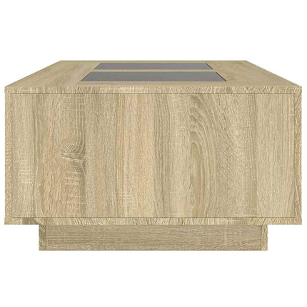 Soffbord med Infinity LEDs sonoma-ek 116x69x40 cm