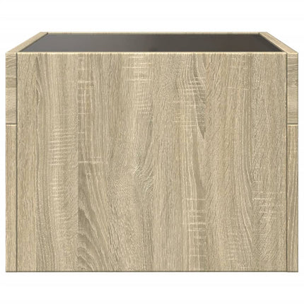 Sängbord med Infinity LEDs sonoma-ek 40x40x30 cm
