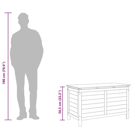 Dynbox för trädgården 99x50x56,5 cm massivt granträ