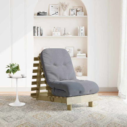 Futonbäddsoffa med madrass 60x206x11 cm impregnerad furu