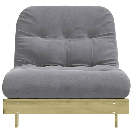Futonbäddsoffa med madrass 80x206x11 cm impregnerad furu