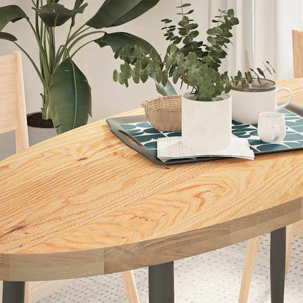 Bordsskiva 140x60x4 cm massiv ek oval