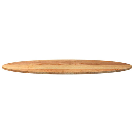 Bordsskiva ljusbrun 140x60x2 cm massiv ek oval