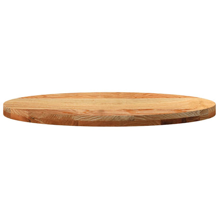 Bordsskiva ljusbrun 80x40x4 cm massiv ek oval