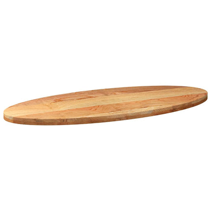 Bordsskiva ljusbrun 140x60x4 cm massiv ek oval
