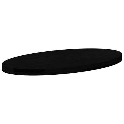 Bordsskiva mörkbrun 80x40x4 cm massiv ek oval