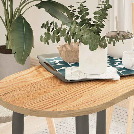 Bordsskiva 80x40x2 cm massiv ek oval