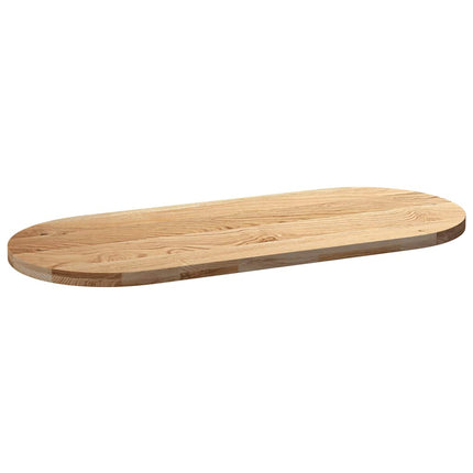 Bordsskiva 140x60x4 cm massiv ek oval