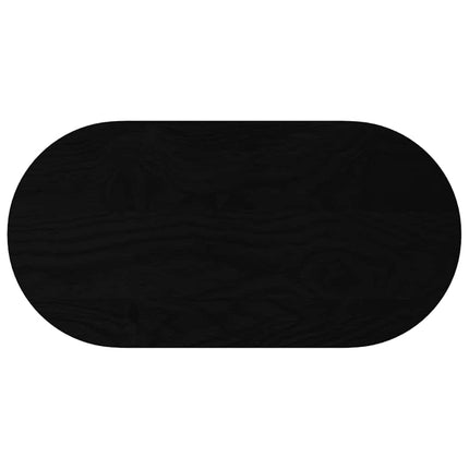 Bordsskiva mörkbrun 80x40x4 cm massiv ek oval