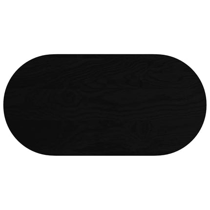 Bordsskiva mörkbrun 100x50x4 cm massiv ek oval