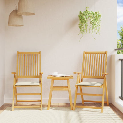 Sittdynor för trädgården 2 st gräddvit 45x45x2 cm fyrkantig