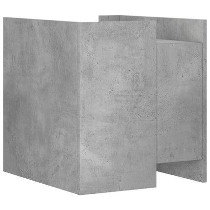 Sängbord betonggrå 45x50x50 cm konstruerat trä