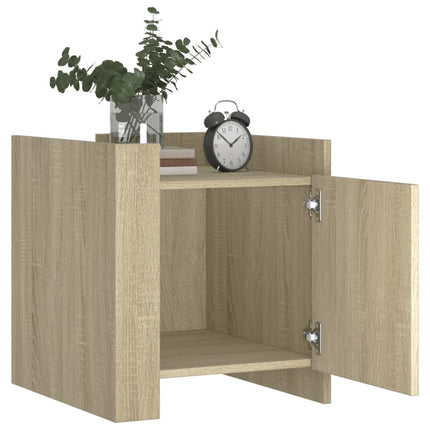 Sängbord sonoma-ek 45x50x50 cm konstruerat trä
