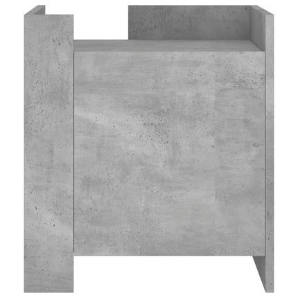 Sängbord betonggrå 45x50x50 cm konstruerat trä