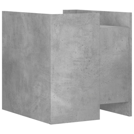 Sängbord betonggrå 45x50x50 cm konstruerat trä