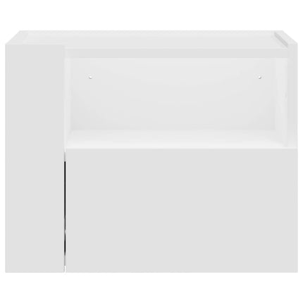 Väggmonterat sängbord vit 45x30x35 cm