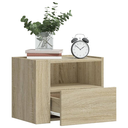 Väggmonterat sängbord sonoma-ek 45x30x35 cm